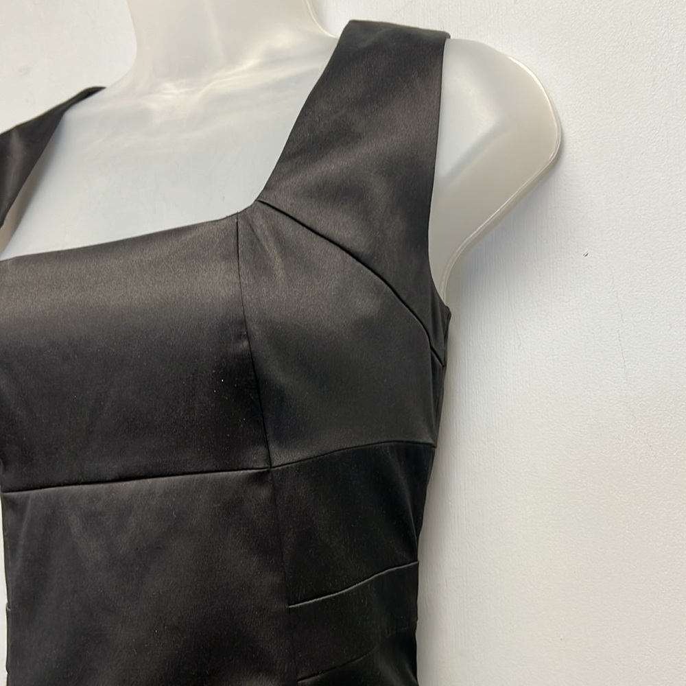 NWT Banana Republic Black Satin Cocktail Dress Size 6 - Picture 4 of 13